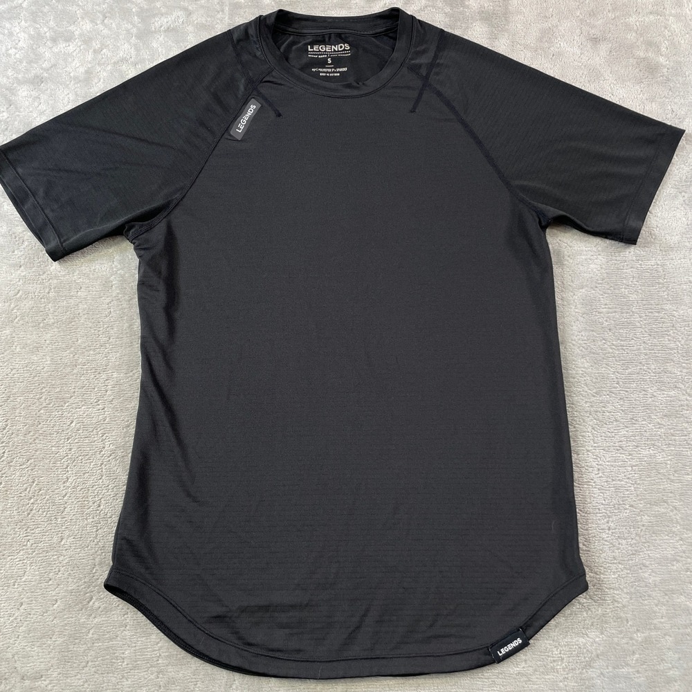 Legends Enzo Shirt Mens Small Black Training Running Outdoor Walking Performance